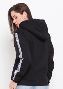 White Stripe Ganbatte Hoodie