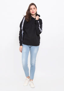 White Stripe Ganbatte Hoodie