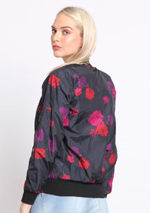 Black Roses Bomber Jacket