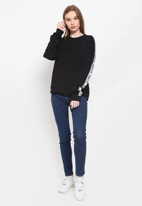White Stripe Ganbatte Sweatshirt
