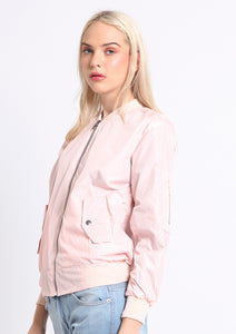Pink Polkadot Bomber Jacket