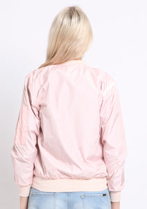 Pink Polkadot Bomber Jacket