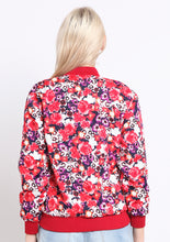 Load image into Gallery viewer, Red Sakura Bomber Jacket